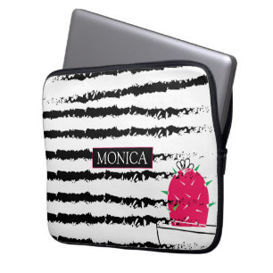 Pink Cactus Monogram Laptopschutzhülle