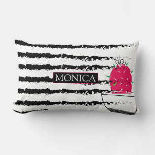 Pink Cactus pattern Lendenkissen