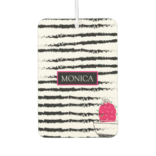 Pink Cactus striped pattern Autolufterfrischer