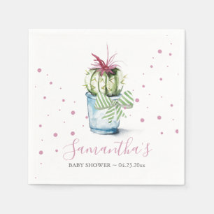 Pink Cactus Theme Kinderdusche Serviette