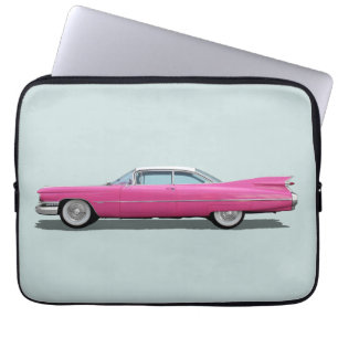 PINK CADDY CLASSIC AUTO RETRO LAPTOP SLEEVES