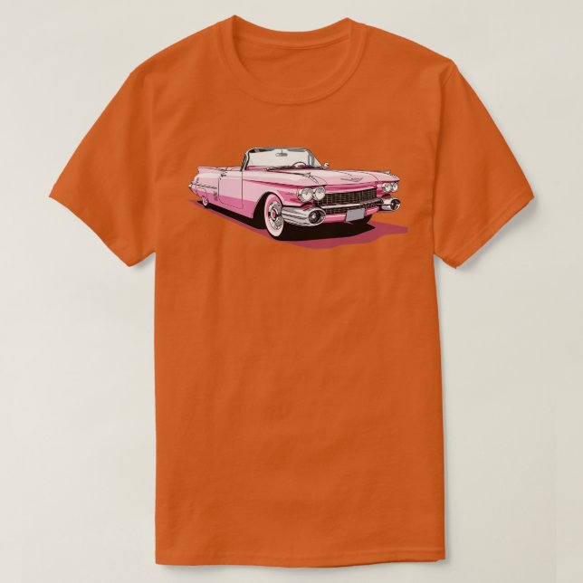 Pink Cadillac Eldorado Converatble T-Shirt (Design vorne)