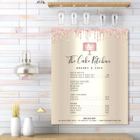 Pink Cake Bäckerei Glitzer Tropfen Gold Menü Preis