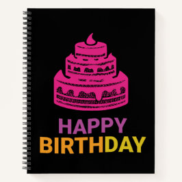 Pink Cake Birthday Notebook Notizbuch