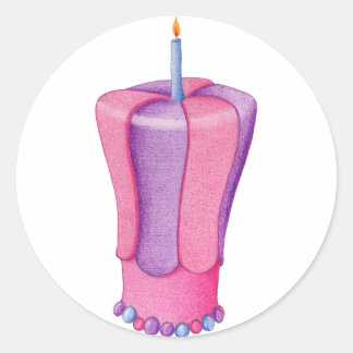 Pink Cake Flame Aufkleber