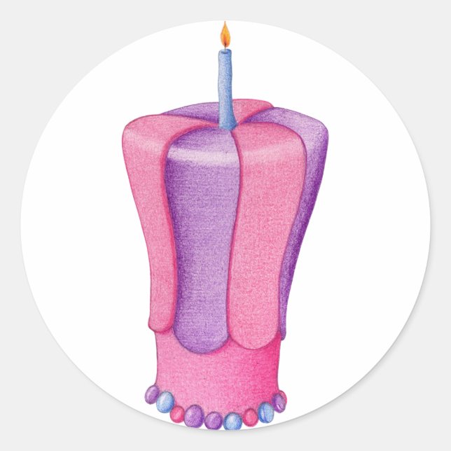Pink Cake Flame Aufkleber (Vorderseite)