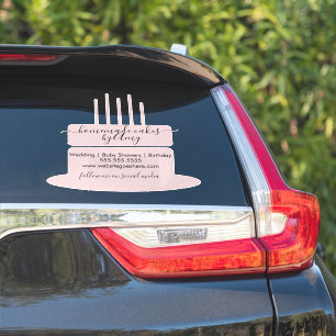 Pink Cake Logo Bäckerei-Geschäft Marketing-Auto-Au Aufkleber