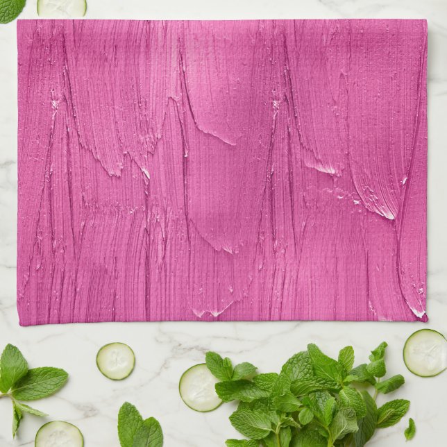 Pink Cake Zuckerguss Geschirrtuch (Gefaltet)