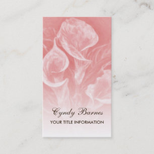 Pink Calla Lilien Business Card Visitenkarte