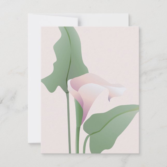 Pink Calla Lily Floral Ankündigung (Vorderseite)