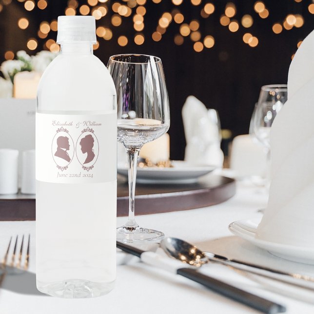 Pink Cameos Regency Wasserflaschenetikett (Von Creator hochgeladen)