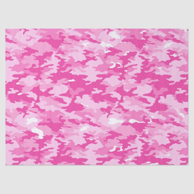 Pink Camo Pattern – Breast Cancer Awareness Seidenpapier (Vorderseite)