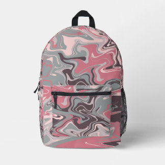 Pink Camo Swirl Art Bedruckter Rucksack