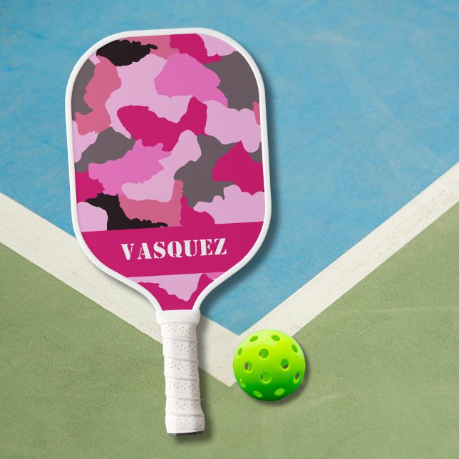 Pink-Camouflage anpassen | Pink Camouflage Pickleball Schläger (Von Creator hochgeladen)
