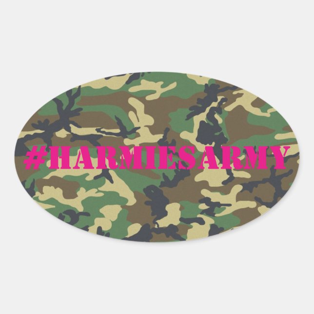 Pink Camouflage Bachelorette Hashtag Stickers (Vorderseite)
