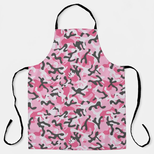Pink Camouflage Camouflage Girl für ihr Muster Schürze (Vorderseite)