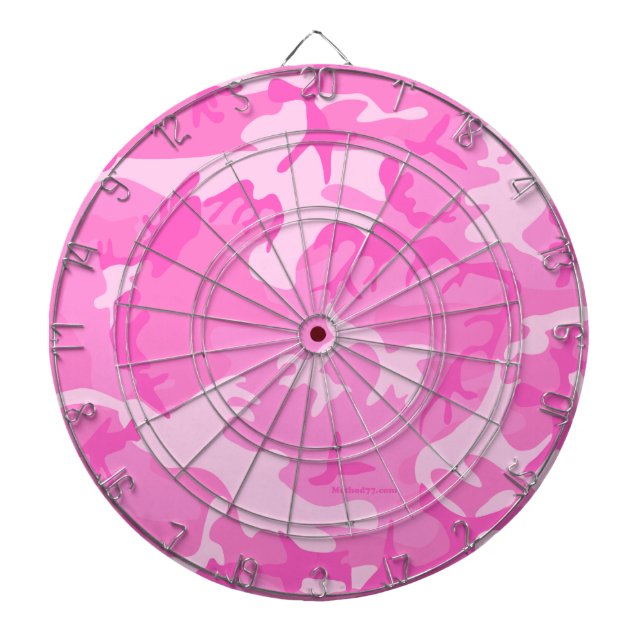 Pink Camouflage Dart Board Dartscheibe (vorne)