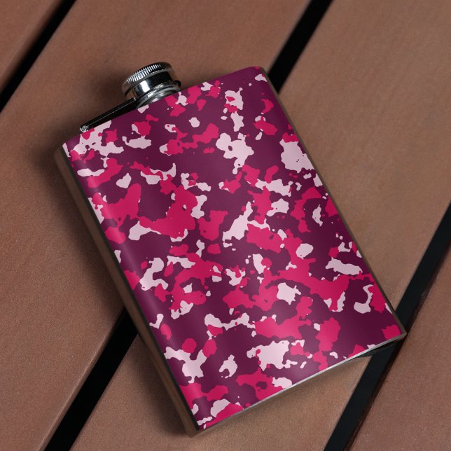 Pink Camouflage Flachmann (flask)