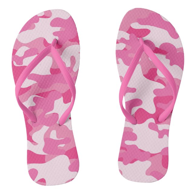 Pink Camouflage Flip Flops (Fußbett)
