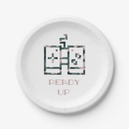 Pink Camouflage Gamecontroller - Erlebter Gamer Pappteller