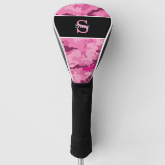 Pink Camouflage Hunter Camouflage Initial Monogram Golf Headcover
