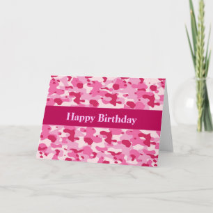 Pink Camouflage Karte
