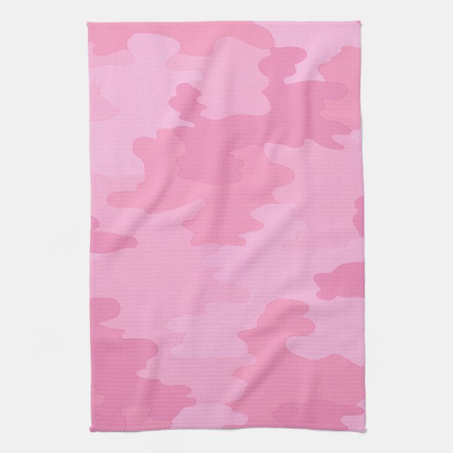 Pink Camouflage Küchentuch (Vertikal)