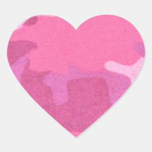 Pink Camouflage Military Pattern Frieden Schicksal Herz-Aufkleber