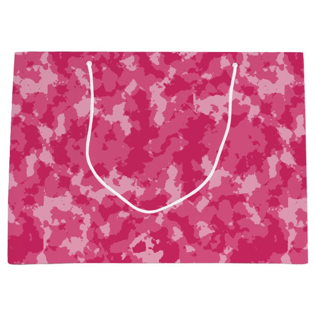 Pink-Camouflage-Muster Große Geschenktüte (Vorderseite)