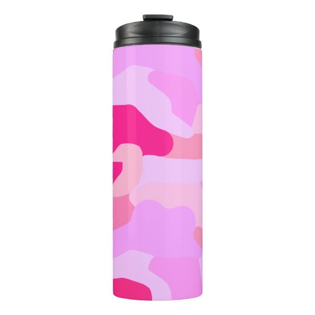 Pink-Camouflage-Muster Thermosbecher (Vorderseite)