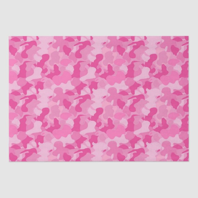 Pink-Camouflage-Papiermuster Seidenpapier (Vorderseite)