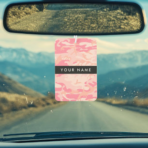 Pink Camouflage Pattern, Ihr Name, Personalisieren Autolufterfrischer