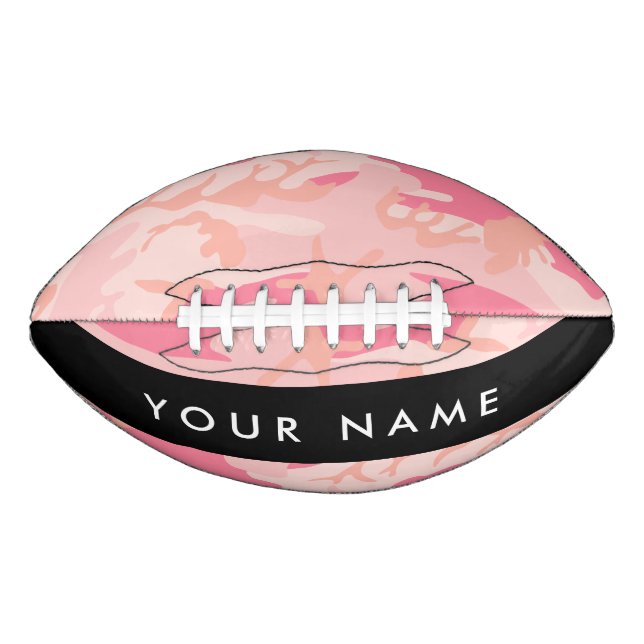 Pink Camouflage Pattern, Ihr Name, Personalisieren Football (Vorderseite)
