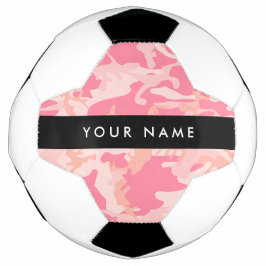 Pink Camouflage Pattern, Ihr Name, Personalisieren Fußball