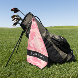 Pink Camouflage Pattern, Ihr Name, Personalisieren Golfhandtuch