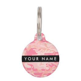 Pink Camouflage Pattern, Ihr Name, Personalisieren Haustiermarke