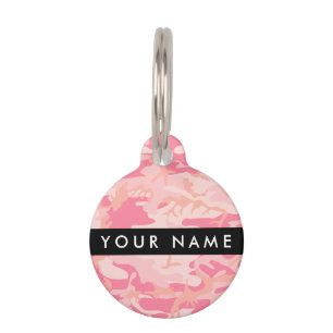 Pink Camouflage Pattern, Ihr Name, Personalisieren Haustiermarke