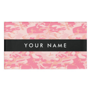 Pink Camouflage Pattern, Ihr Name, Personalisieren Namenschild