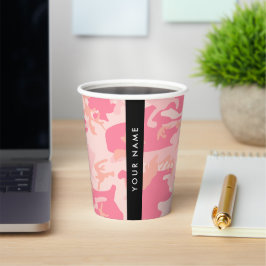 Pink Camouflage Pattern, Ihr Name, Personalisieren Pappbecher