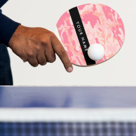 Pink Camouflage Pattern, Ihr Name, Personalisieren Tischtennis Schläger