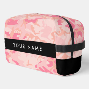 Pink Camouflage Pattern, Ihr Name, Personalisieren Waschbeutel