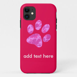 Pink Camouflage Paw iPhone 11 Hülle