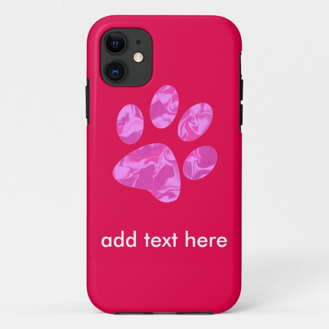 Pink Camouflage Paw Case-Mate iPhone Hülle (Rückseite)