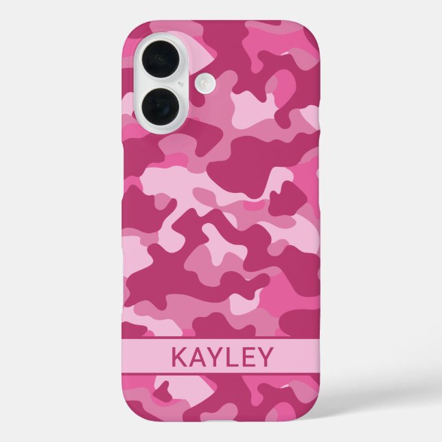 Pink Camouflage Personalized Case-Mate iPhone Hülle (Rückseite)