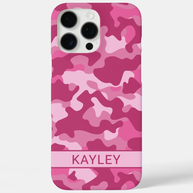 Pink Camouflage Personalized Case-Mate iPhone Hülle (Rückseite)