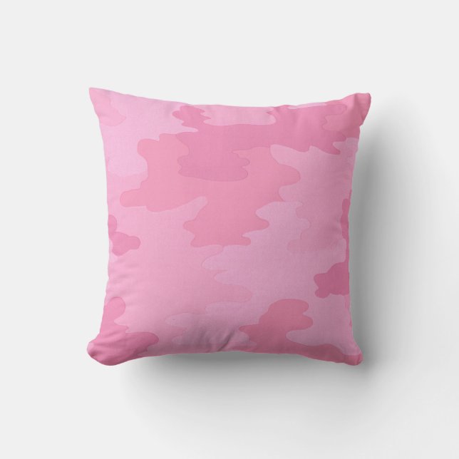 Pink Camouflage Pillow Kissen (Vorderseite)