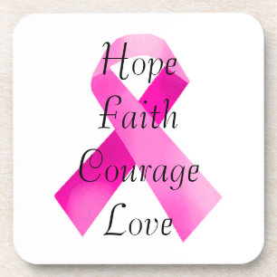 Pink Camouflage Ribbon Faith Untersetzer
