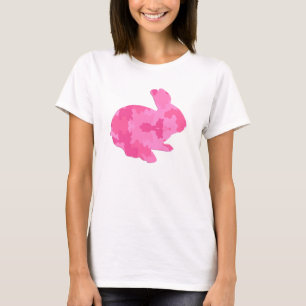 Pink Camouflage Silhouette Ostern Sonniges Shirt