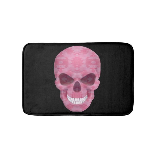 Pink Camouflage Skull Bath Mat Badematte (Vorderseite)