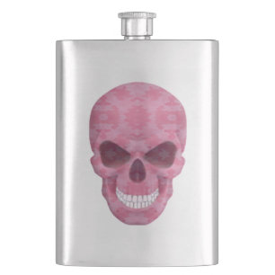 Pink Camouflage Skull Flask Flachmann